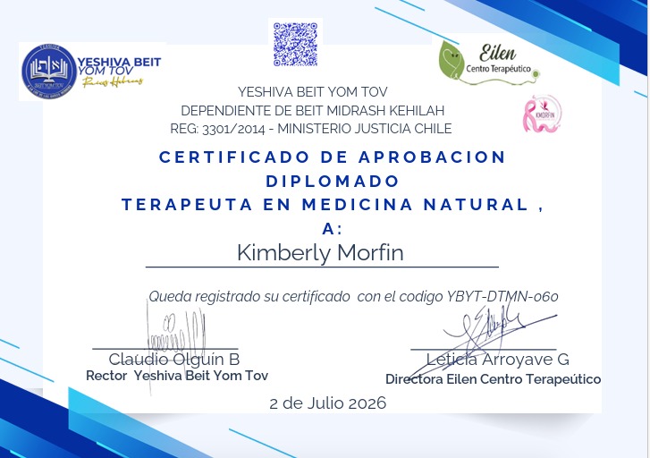 Ejemplo de Diploma - Terapeuta en Medicina Natural
